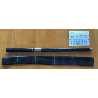 Carbony Irish Flute with Close Spacing via Chimney Extenders (keys of low D, C and B-flat)